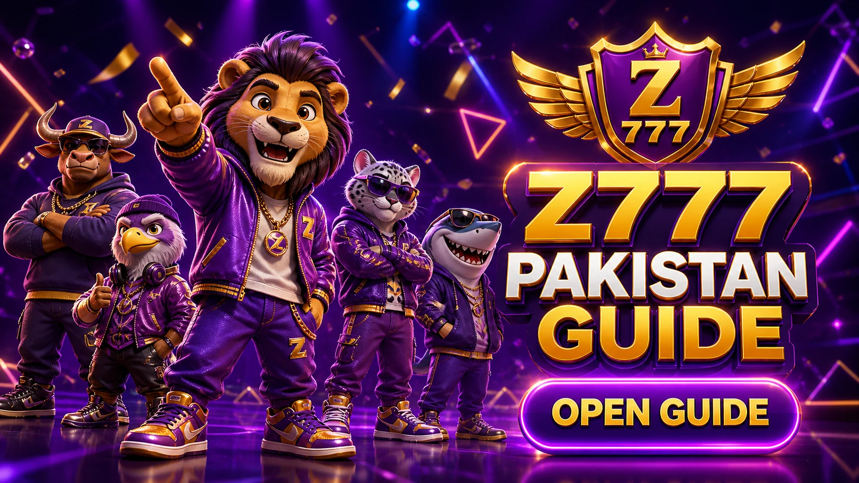 Z777 Pakistan homepage guide visual